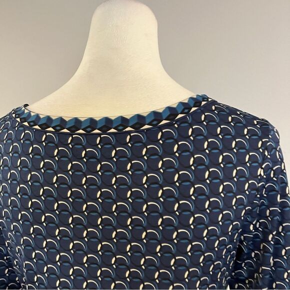 Max Studio Elegant casual geometric print long sleeve knee length Dress - Picture 7 of 14